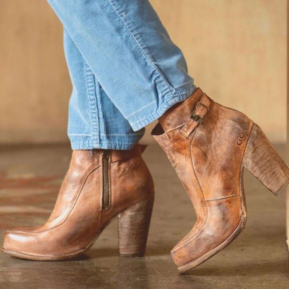 NWT Bed Stu | Isla Tan Rustic White Boots W/Box